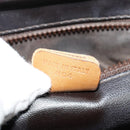 CELINE Macadam Canvas Shoulder Bag PVC Beige Gold Auth 133587-13