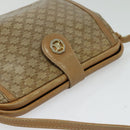 CELINE Macadam Canvas Shoulder Bag PVC Beige Gold Auth 133587-18