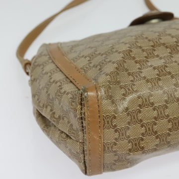 CELINE Macadam Canvas Shoulder Bag PVC Beige Gold Auth 133587 - 0