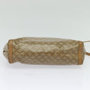 CELINE Macadam Canvas Shoulder Bag PVC Beige Gold Auth 133587-21