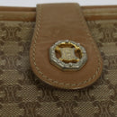 CELINE Macadam Canvas Shoulder Bag PVC Beige Gold Auth 133587-6