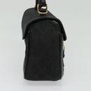 GUCCI GG Canvas Hand Bag 2way Black Gold 000 2058 0321 Auth 133588-16
