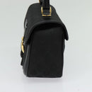 GUCCI GG Canvas Hand Bag 2way Black Gold 000 2058 0321 Auth 133588-17