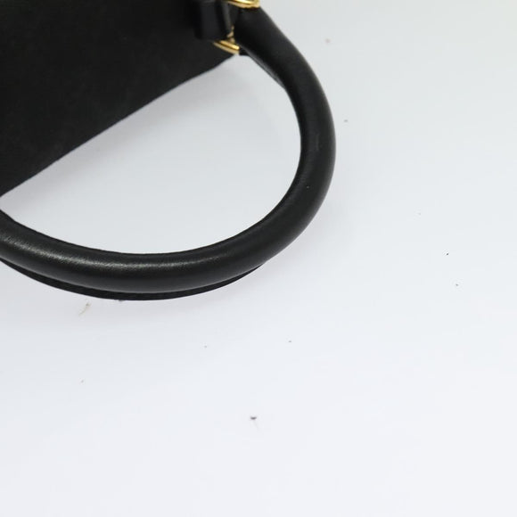 GUCCI GG Canvas Hand Bag 2way Black Gold 000 2058 0321 Auth 133588