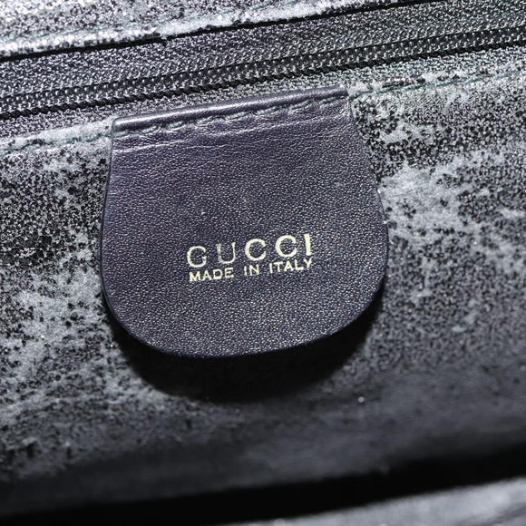 GUCCI GG Canvas Hand Bag 2way Black Gold 000 2058 0321 Auth 133588