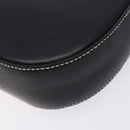Salvatore Ferragamo Gancini Shoulder Bag Leather Black Silver Auth 133590-9