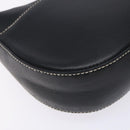 Salvatore Ferragamo Gancini Shoulder Bag Leather Black Silver Auth 133590-14