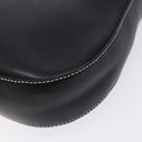 Salvatore Ferragamo Gancini Shoulder Bag Leather Black Silver Auth 133590-15