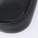 Salvatore Ferragamo Gancini Shoulder Bag Leather Black Silver Auth 133590-16