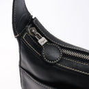 Salvatore Ferragamo Gancini Shoulder Bag Leather Black Silver Auth 133590-10