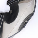 Salvatore Ferragamo Gancini Shoulder Bag Leather Black Silver Auth 133590-21