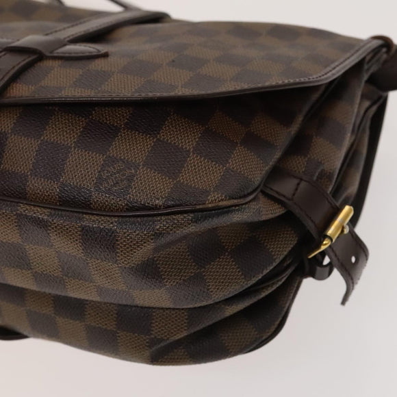 LOUIS VUITTON Damier Ebene Saumur 30 Shoulder Bag SPO N48081 LV Auth 133592