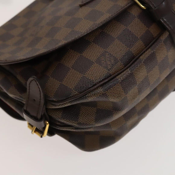 LOUIS VUITTON Damier Ebene Saumur 30 Shoulder Bag SPO N48081 LV Auth 133592