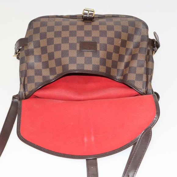 LOUIS VUITTON Damier Ebene Saumur 30 Shoulder Bag SPO N48081 LV Auth 133592