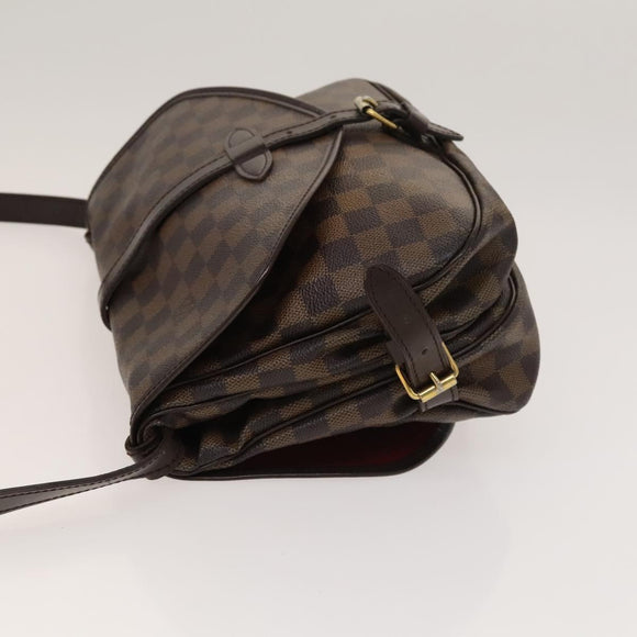 LOUIS VUITTON Damier Ebene Saumur 30 Shoulder Bag SPO N48081 LV Auth 133592