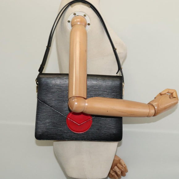 LOUIS VUITTON Epi Osh Shoulder Bag Black Red M52444 LV Auth 133596