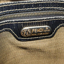 FENDI Zucca Canvas Hand Bag 2way Black Brown gold Auth 133607-17