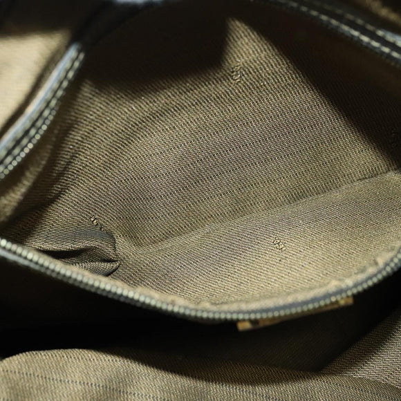 FENDI Zucca Canvas Hand Bag 2way Black Brown gold Auth 133607