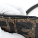 FENDI Zucca Canvas Hand Bag 2way Black Brown gold Auth 133607-23