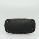 FENDI Zucca Canvas Hand Bag 2way Black Brown gold Auth 133607-5