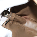 FENDI Zucchino Canvas Shoulder Bag PVC Dark Brown Auth 133608-18