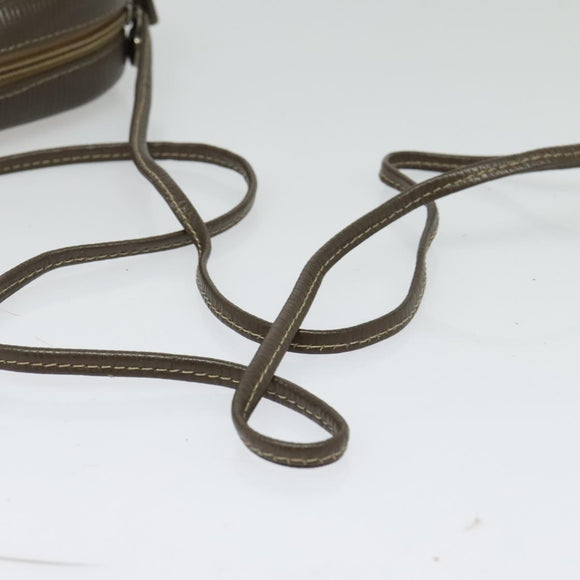 FENDI Zucchino Canvas Shoulder Bag PVC Dark Brown Auth 133608