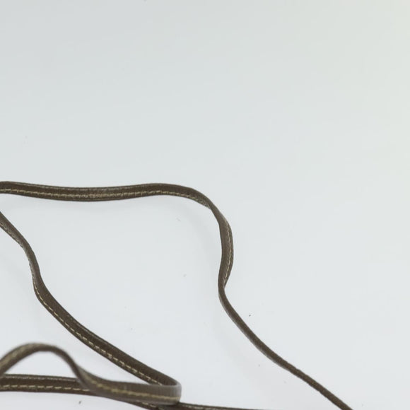 FENDI Zucchino Canvas Shoulder Bag PVC Dark Brown Auth 133608