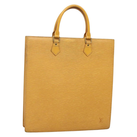 LOUIS VUITTON Epi Sac Plat Hand Bag Yellow M52079 LV Auth 133609