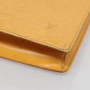 LOUIS VUITTON Epi Sac Plat Hand Bag Yellow M52079 LV Auth 133609-15