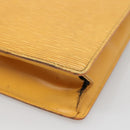 LOUIS VUITTON Epi Sac Plat Hand Bag Yellow M52079 LV Auth 133609-16