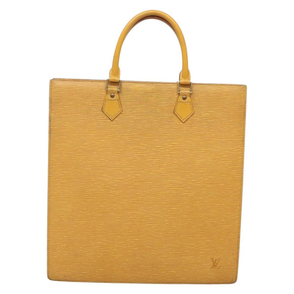 LOUIS VUITTON Epi Sac Plat Hand Bag Yellow M52079 LV Auth 133609