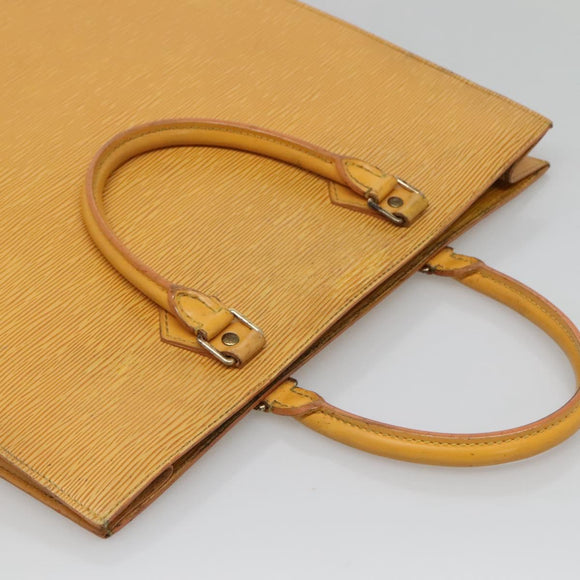LOUIS VUITTON Epi Sac Plat Hand Bag Yellow M52079 LV Auth 133609