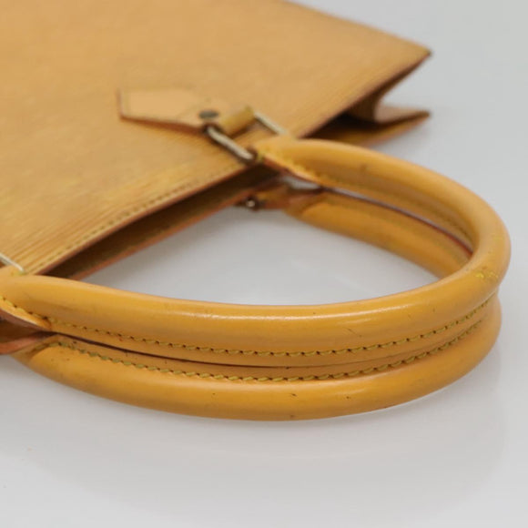 LOUIS VUITTON Epi Sac Plat Hand Bag Yellow M52079 LV Auth 133609