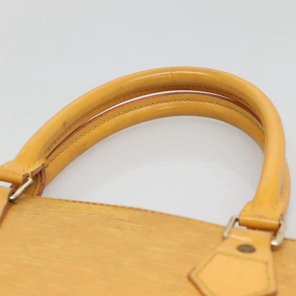LOUIS VUITTON Epi Sac Plat Hand Bag Yellow M52079 LV Auth 133609
