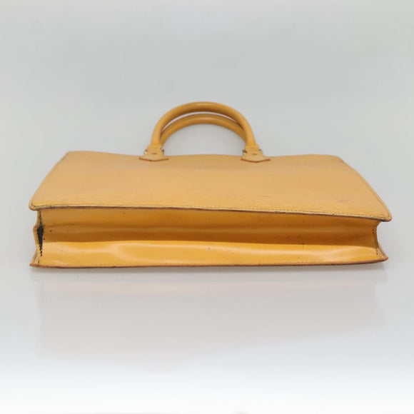 LOUIS VUITTON Epi Sac Plat Hand Bag Yellow M52079 LV Auth 133609