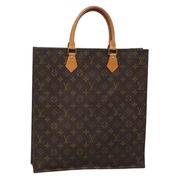 LOUIS VUITTON Monogram Sac Plat Hand Bag M51140 LV Auth 133613