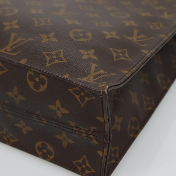 LOUIS VUITTON Monogram Sac Plat Hand Bag M51140 LV Auth 133613