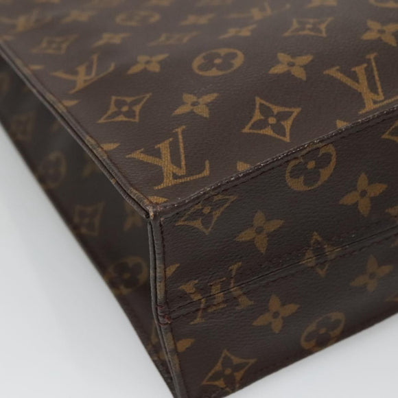 LOUIS VUITTON Monogram Sac Plat Hand Bag M51140 LV Auth 133613