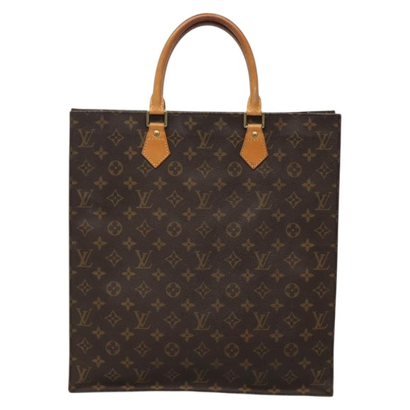 LOUIS VUITTON Monogram Sac Plat Hand Bag M51140 LV Auth 133613