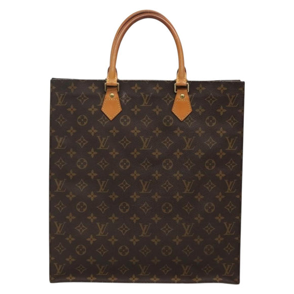 LOUIS VUITTON Monogram Sac Plat Hand Bag M51140 LV Auth 133613