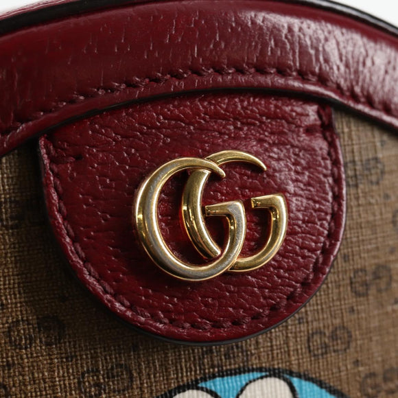 GUCCI Micro GG Supreme Doraemon Collaboration Bag PVC Beige 625216 Auth 133618