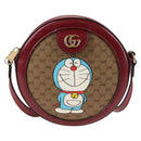GUCCI Micro GG Supreme Doraemon Collaboration Bag PVC Beige 625216 Auth 133618-13