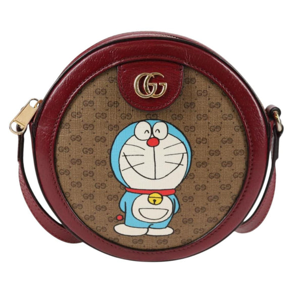 GUCCI Micro GG Supreme Doraemon Collaboration Bag PVC Beige 625216 Auth 133618