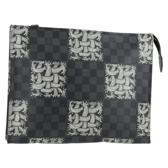 LOUIS VUITTON Damier Christopher Nemeth Pochette Voyage N61234 Auth 133622SAM