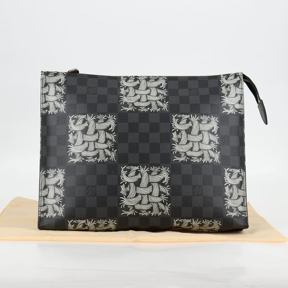LOUIS VUITTON Damier Christopher Nemeth Pochette Voyage N61234 Auth 133622SAM