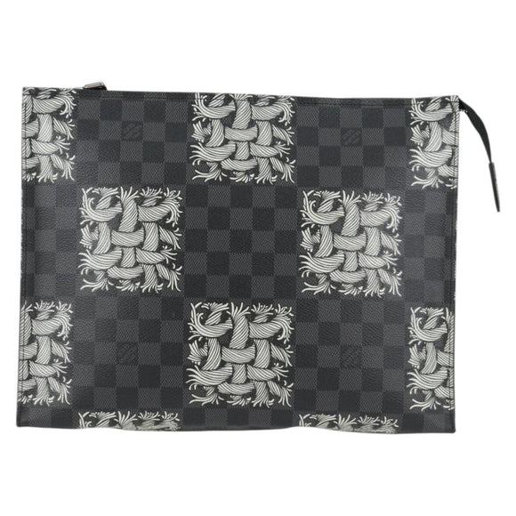 LOUIS VUITTON Damier Christopher Nemeth Pochette Voyage N61234 Auth 133622SAM