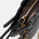 LOUIS VUITTON Epi Monogram Cat Face Pochette Gray LV Auth 133624M-9