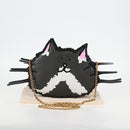 LOUIS VUITTON Epi Monogram Cat Face Pochette Gray LV Auth 133624M-12