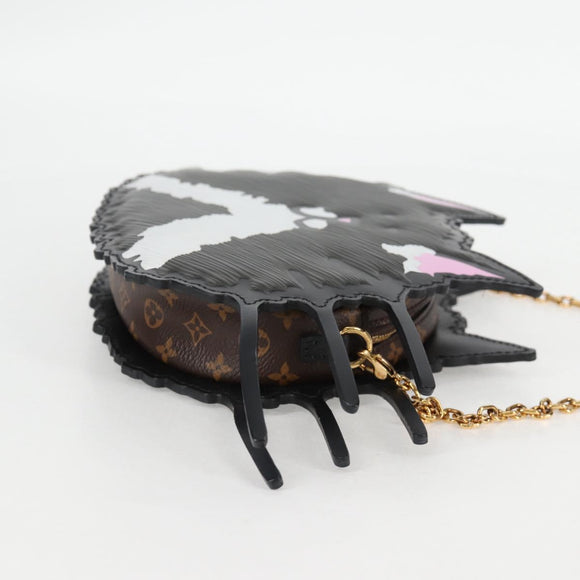 LOUIS VUITTON Epi Monogram Cat Face Pochette Gray LV Auth 133624M