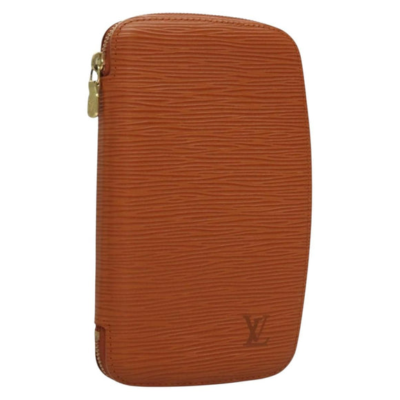 LOUIS VUITTON Epi Agenda geod Wallet Brown LV Auth 133628